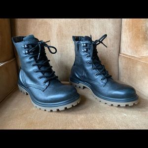 Ecco Tredtray black combat boots size 38